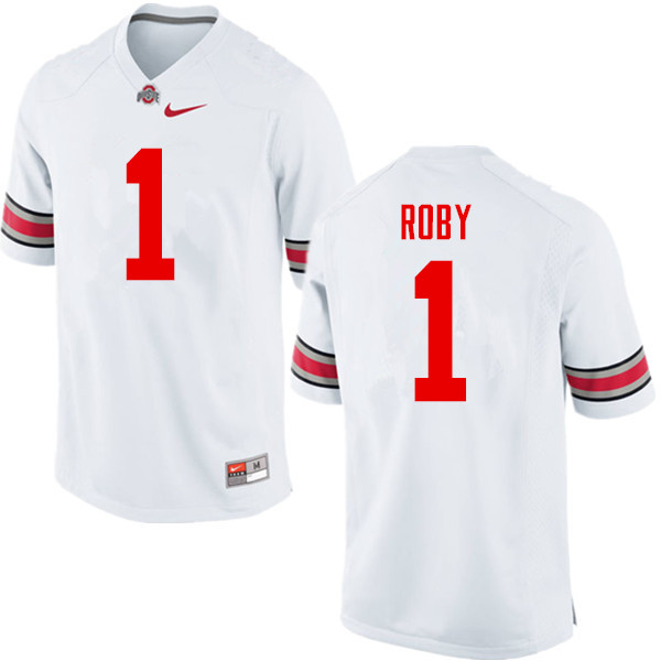 Ohio State Buckeyes #1 Bradley Roby College Football Jerseys Game-White